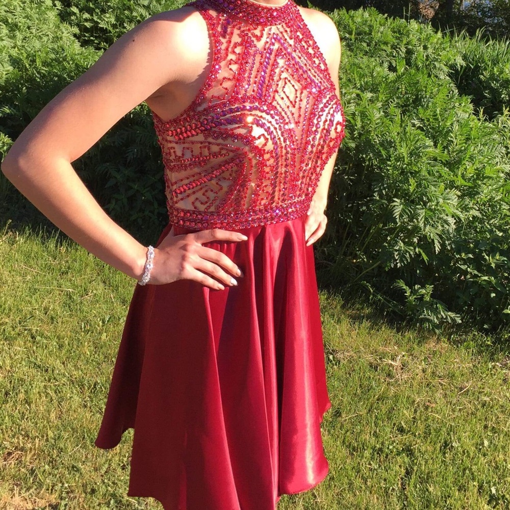 Red Beaded Dress